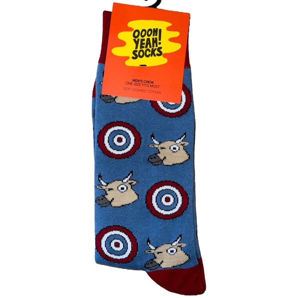 NWT Oooh Yeah! Bulls Eye Socks